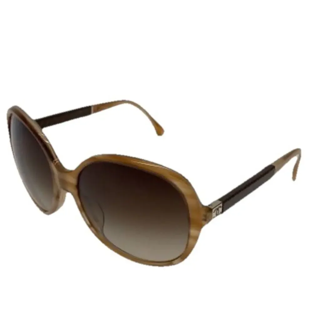 CHANEL Quilted Frame Sunglasses Oversized Women‎ 5232-Q Beige Brown